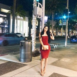 Burgundy Night Out Dress